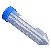 UKCOCO 25 x Tubo de centrífuga de cabeza con cabeza- 50 ml Tubos de centrífuga cónicos graduados transparentes con tapón…
